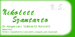 nikolett szamtarto business card