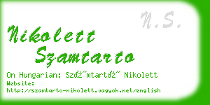 nikolett szamtarto business card